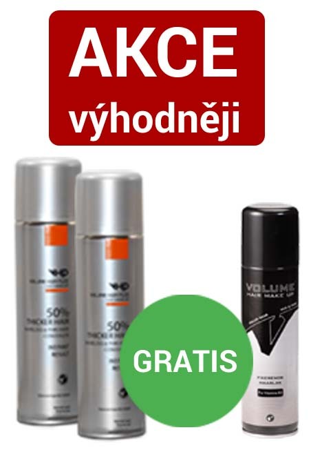Volume Hair Plus vlasový zesilovač 150 ml ve spreji a fixátor 150 ml AKCE 2+1 zdarma Černá