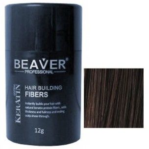 Beaver vlasová vlákna 12g Tmavě hnědá (Dark brown) | Hustsivlasy.cz
