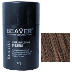 Beaver vlasová vlákna 12g Středně hnědá (Mid brown) | Hustsivlasy.cz